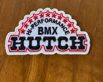 Nuevo parche bordado clásico para coleccionistas de bicicletas BMX HUTCH, parche de bicicleta vintage retro.
