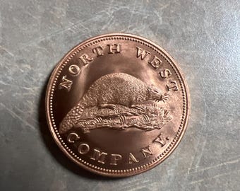 North West Company 1820 Fur Token Trade Coin, Remake, Excellent