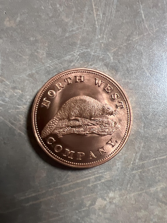 North West Company 1820 Fur Token Trade Coin, Remake, Excellent