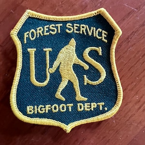 US Forest Service Bigfoot department sasquatch cryptid mystery supernatural patch