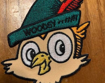 Woodsy Owl  Face design embroidered patches