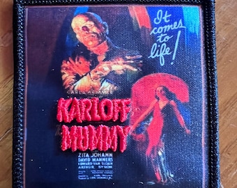 Mummy Boris Karloff sci-fi embroidered patch science fiction classic horror movie