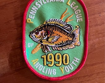 1990 Commission du poisson de Pennsylvanie PLAY patch de graines de citrouille