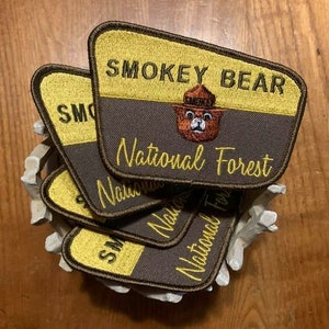 Smokey Bear National Forest embroidered patch with smokey!