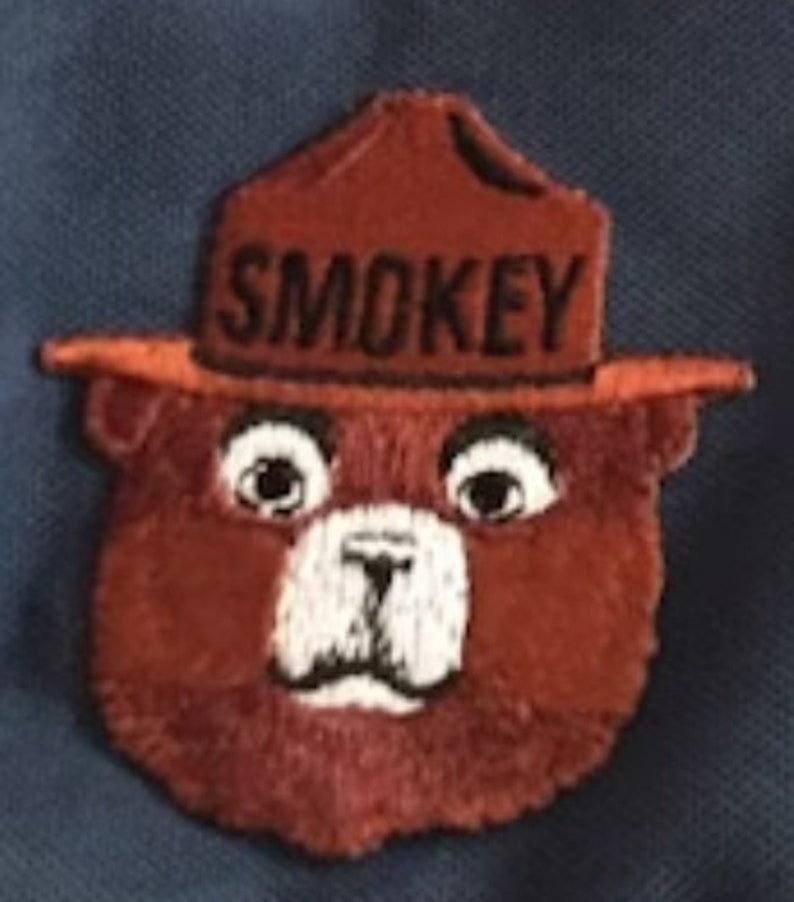 Smokey Bear-Patch, 2,5 Zoll hoch, ausgezeichnetes Detail für den Sammler. Bild 2