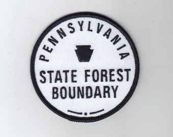 Pennsylvania State Forest Boundary embroidered patch design