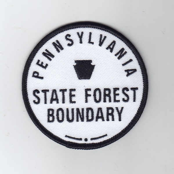Pennsylvania State Forest Boundary embroidered patch design