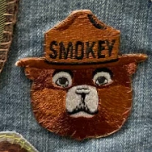 Smokey Bear-Patch, 2,5 Zoll hoch, ausgezeichnetes Detail für den Sammler. Bild 1