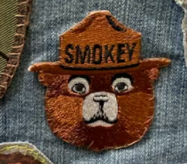 Smokey Bear patch, 2.5 inches high, excellent detail for the collector. image 1