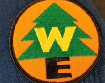 Wilderness Explorer embroidered patch, new embroidered WE