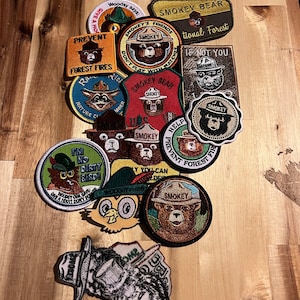 New Smokey Bear, Woodsy Owl, Ranger Rick Collection of patches 15 patches in all! plus extras