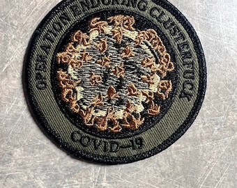 New Operation Enduring ClusterFuck  embroidered patch - olive iron on. Bulk sale. 100 plus patches for 1 buck each