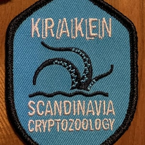 Kraken cryptids series embroidered patch - cryptozoology supernatural mysterious
