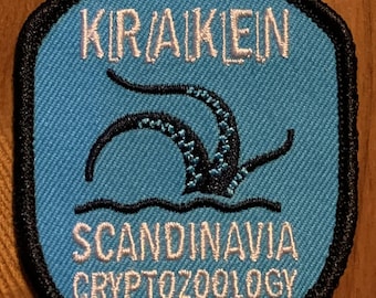 Kraken cryptids series embroidered patch - cryptozoology supernatural mysterious