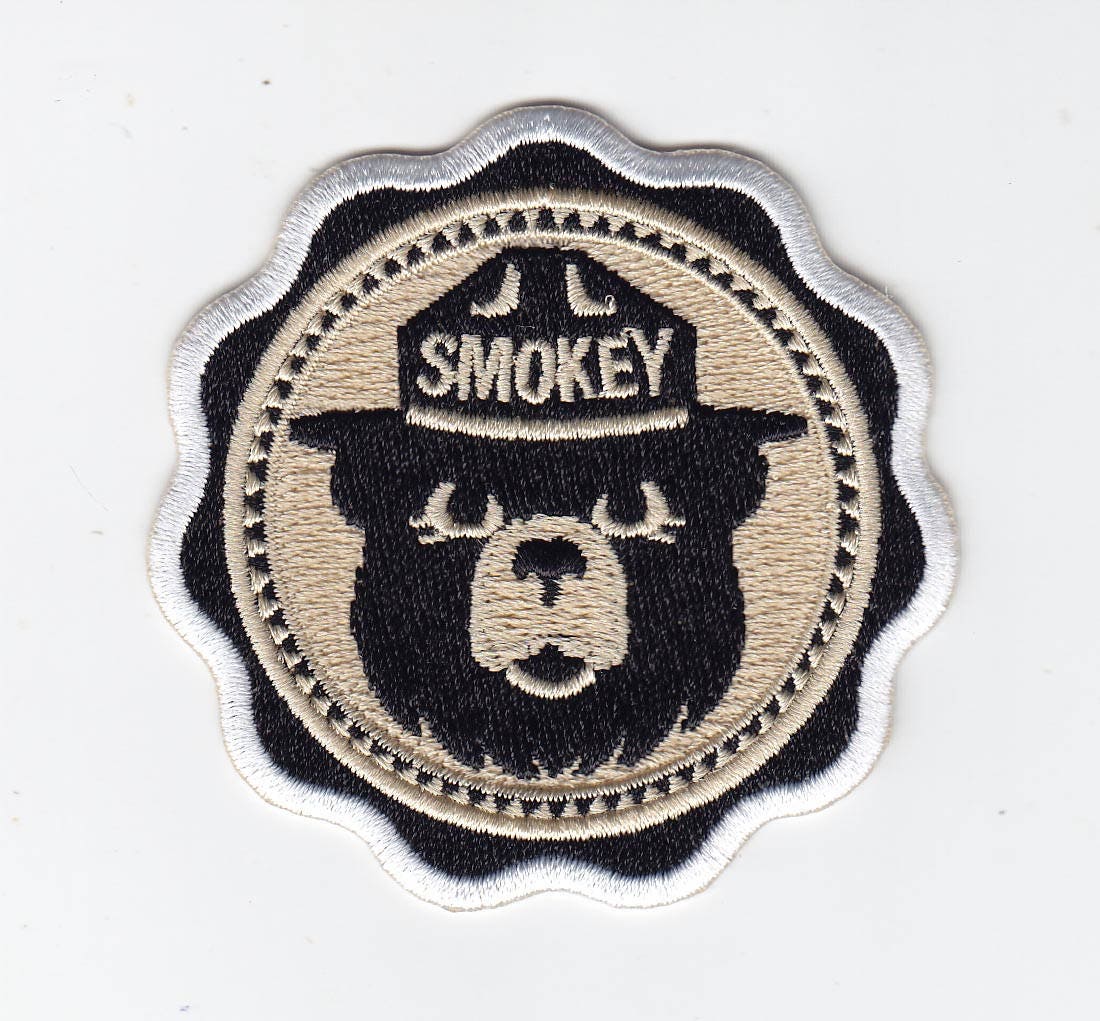 New Smokey Bear embroidered patch - firefighters design