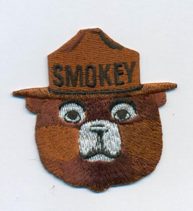 Smokey Bear-Patch, 2,5 Zoll hoch, ausgezeichnetes Detail für den Sammler. Bild 4