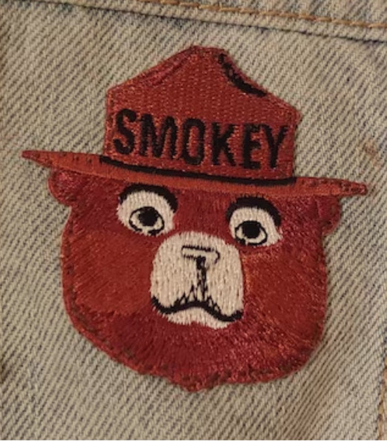 Smokey Bear-Patch, 2,5 Zoll hoch, ausgezeichnetes Detail für den Sammler. Bild 3