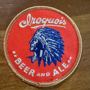 Iroquois Beer and Ale collectible embroidered vintage classic patch patches