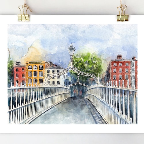 Dublin Print Dublin Ireland Wall Art Dublin Travel Poster Etsy