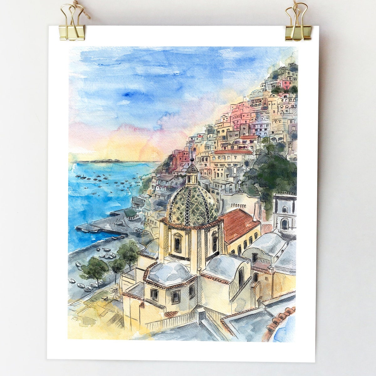 Positano Print Positano Painting Positano Wall Art Italy Poster Italy Wall Art Travel Poster Amalfi Coast Wall Art Italy Watercolor Art - Etsy