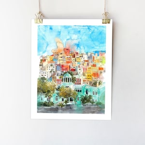 Cartaz de Gran Canaria, pintura da ilha de Gran Canaria, impressão de Gran Canaria, arte de parede de Las Palmas, pôster da Espanha, arte de parede, pôster de viagem, aquarela da Espanha