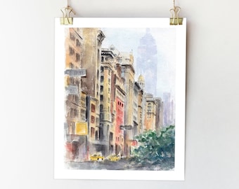 タイムズスクエアのプリント、11 x 14インチのニューヨークアート