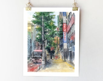 A4 A3 A2 A1 A0 Framed Tokyo Japan Travel Watercolour Decor Art Poster Print A4 A3 A2 A1 A0 Framed Tokyo Japan Travel Watercolour Decor Art Poster Print
