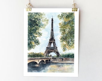 Eiffel tower print Paris art print Eiffel sketch Paris wall art France sketch France poster Paris watercolor Eiffel Tower wall art Paris art