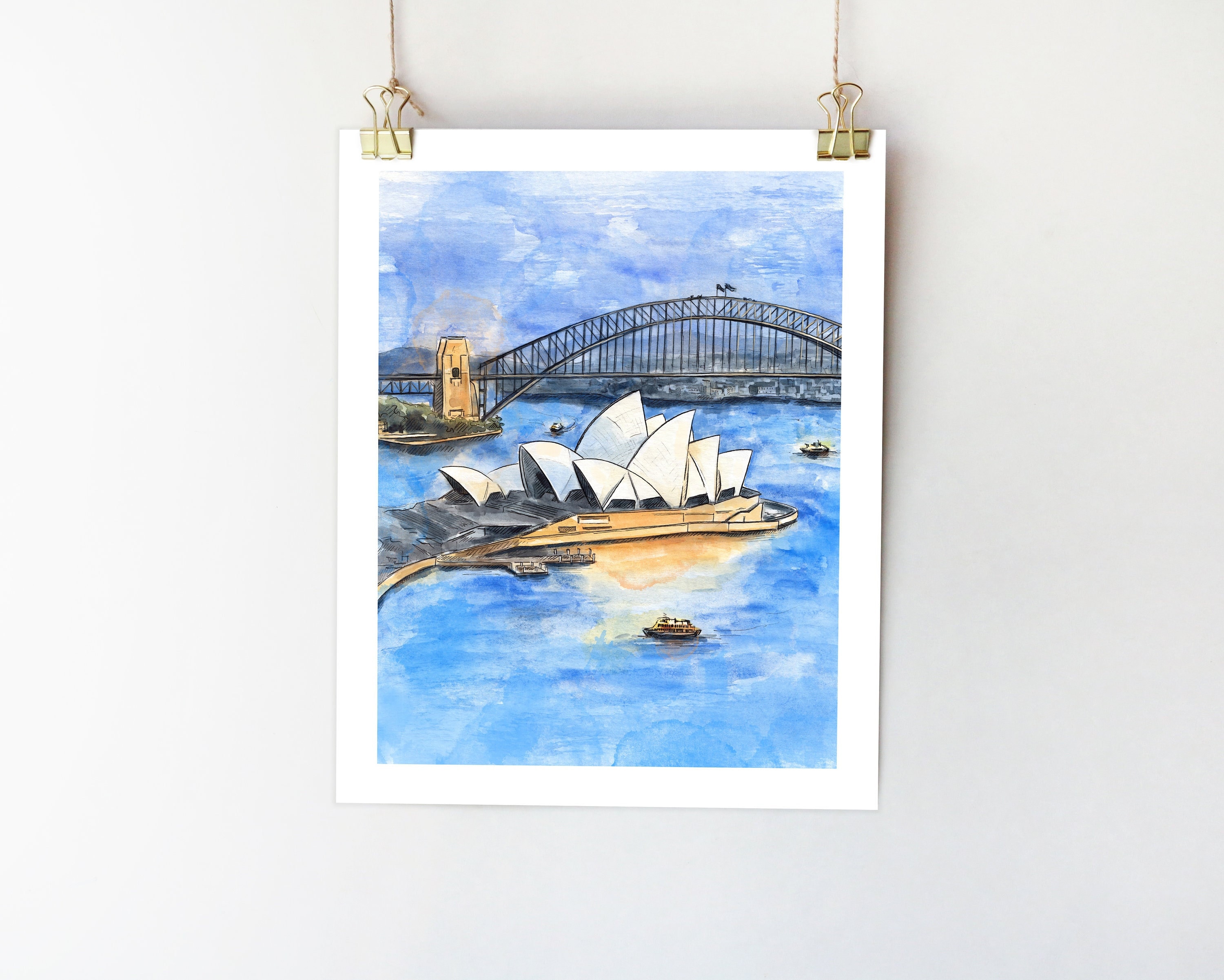 ケンダン Sydneyポスター シドニー港 オペラハウス ハーバーブリッジ 版画 il_fullxfull.6120758951_l2kb.jpg