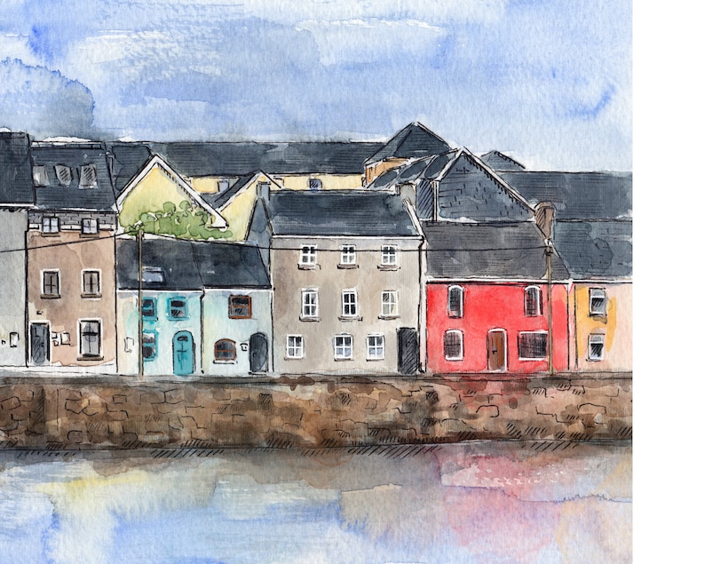 Galway Print Galway Poster Galway Ireland Print Travel Poster Etsy