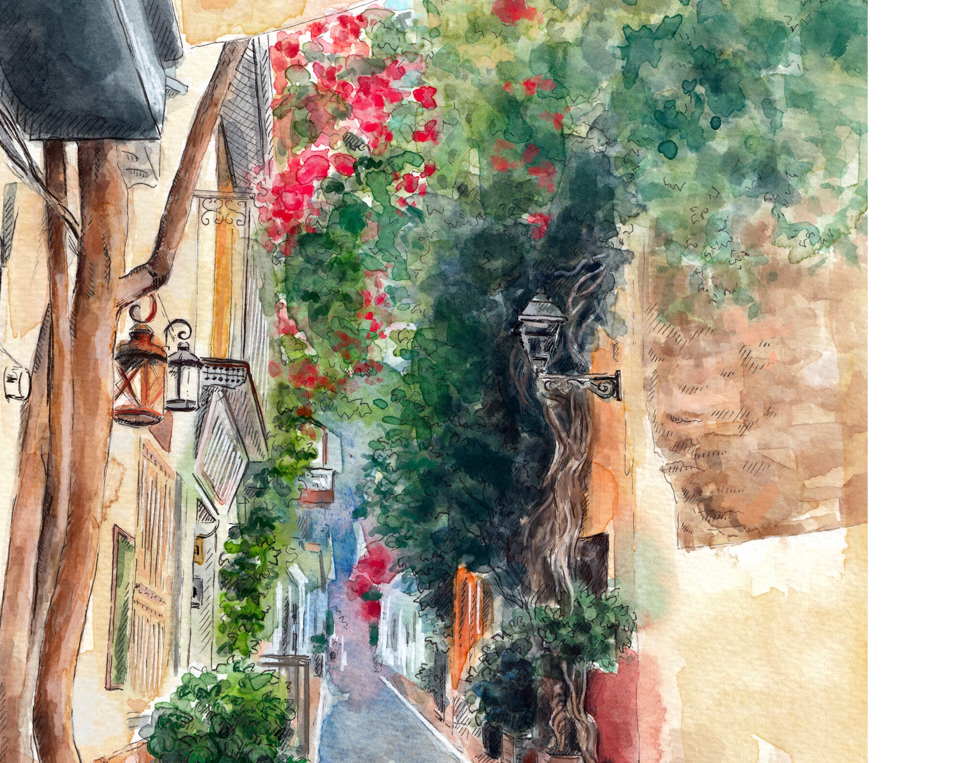 Marbella Print. Marbella Spain Art. Marbella Poster. Spain Etsy Canada