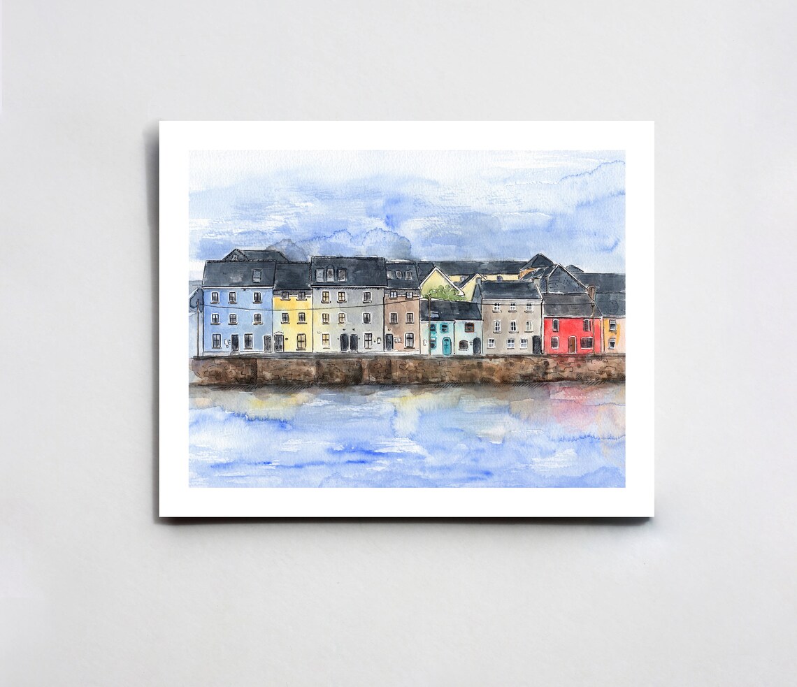 Galway Print Galway Poster Galway Ireland Print Travel Poster Etsy UK