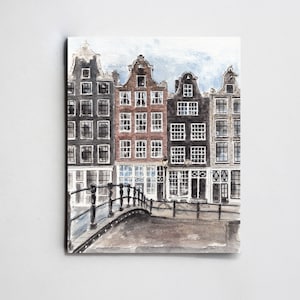 Home portrait Custom house portrait Street architecture landscape sketch from Your photo Custom painting from photo Commission art painting image 5