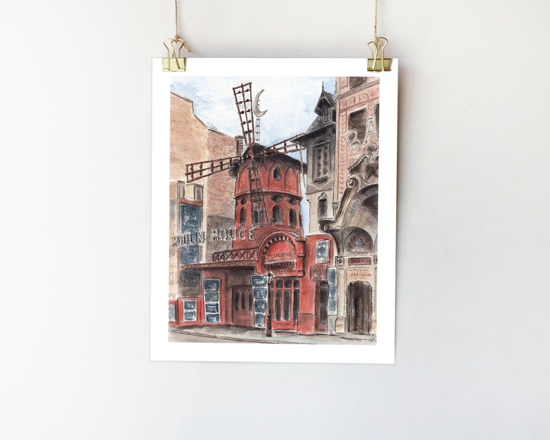 Moulin Rouge Painting Unframed Wall Art Print Poster Home Decor