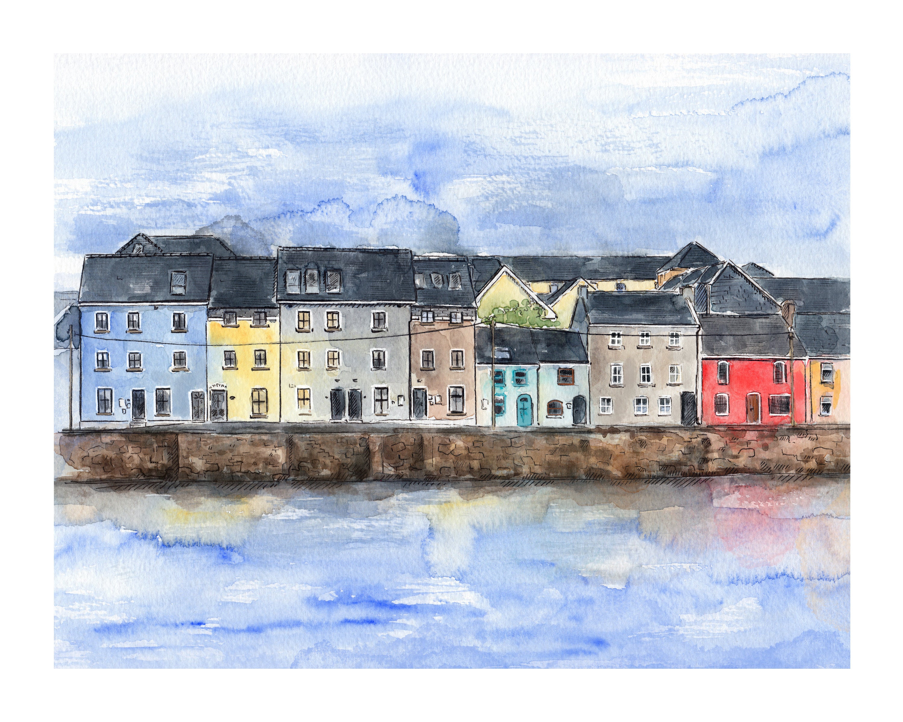 Galway Print Galway Poster Galway Ireland Print Travel Poster Etsy UK