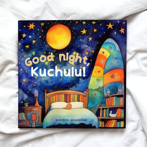 Good night Kuchulu Book -  Paperback Bilingual English Farsi Children's Picture Book - Made in USA