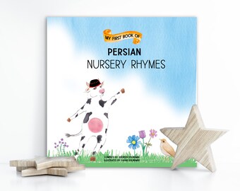 Persian Nursery Rhymes Paperback Book - My First Book of Persian Nursery Rhymes 8.25"x8.25"- Made in USA