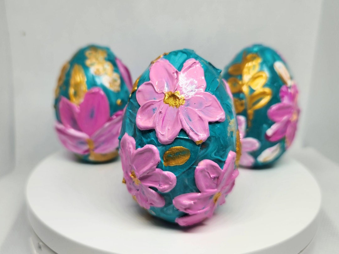 Handpainted Nowruz Celebration Eggs Set of 3 Nowruz, Haftseen, Norooz