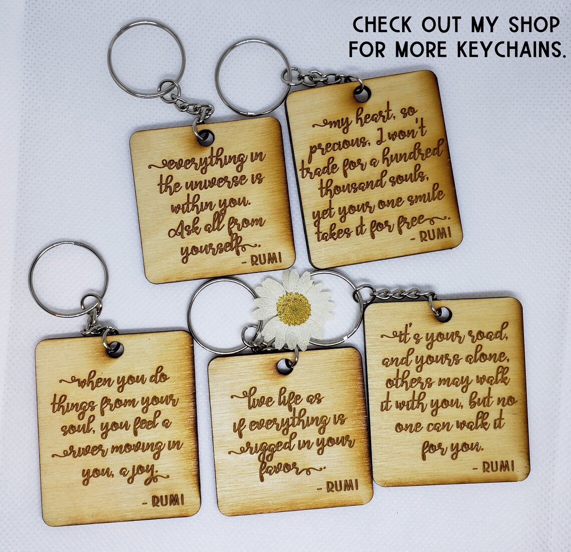 Inspirational Wood Keychain Rumi Quote. everything in Etsy