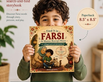 Find It in Farsi Paperback Book | Persian Bilingual Storybook for Kids | Farsi English Finglish | Learn Persian | Made in USA