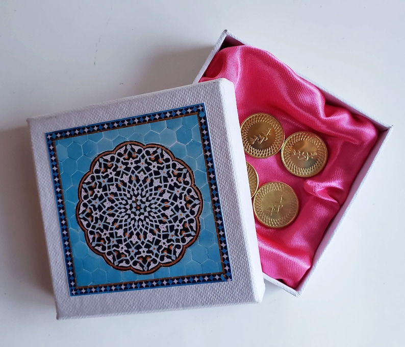 Nowruz Brass Metal Coins sekkeh for Haftseen. Set of 5 Coins Etsy