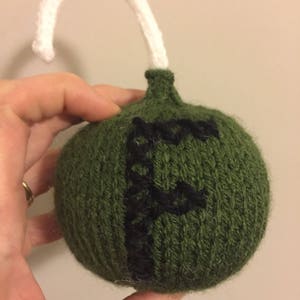 F Bomb, Army Green, Hand Knit Stress Ball, Adult Humor, Gag Gift, Amigurumi Stress Ball