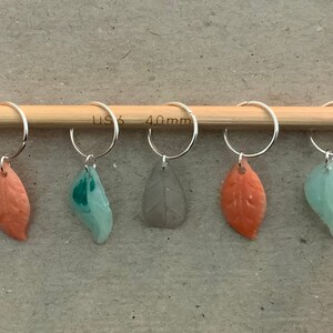 Feather Stitch Markers for Knitters and Crochet, Set of 5, Gift, Notion, Pattern Helper
