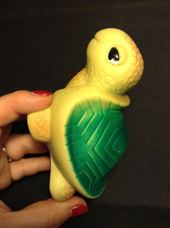 Toy doll Turtle vintage rubber | Etsy