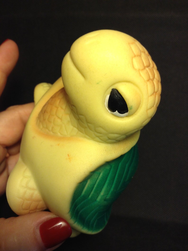 Turtle vintage rubber toy | Etsy