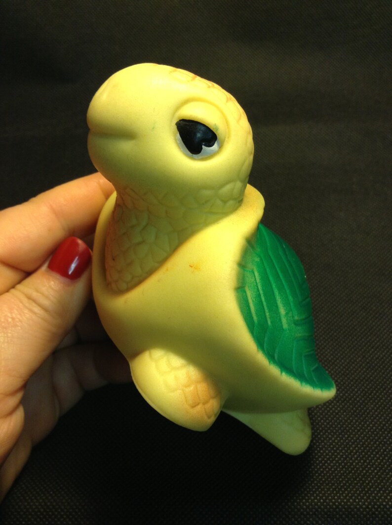 Turtle vintage rubber toy Etsy