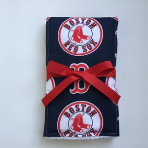 Boston Red Sox diaper burp cloth, Red Sox baby gift, Cloth diaper burp cloth, Burp rags, Baby shower gift, Baby diaper burp cloths image 1