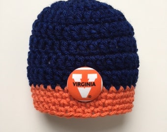 University of Virginia baby hat