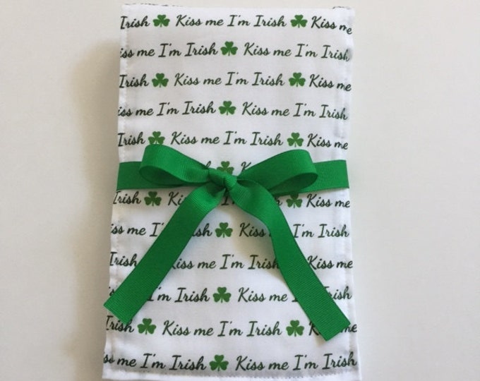Irish Diaper Burp Cloth, Irish Baby Gift, Irish Baby,cloth Diaper Burp