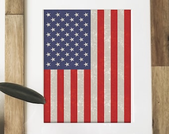 Rustic American flag, rustic country print, Americana, American wall art, flag print, all American art, patriotic nursery, patriotic print